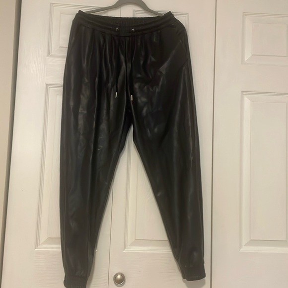 BAGATELLE COLLECTION Black Faux Leather High Waist. Size Medium. Used once - Picture 1 of 9